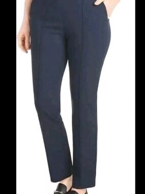 Hilary Radley Navy Tummy Control Straight-Leg Dress Pants